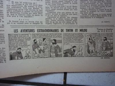 TINTIN - JOURNAL  LE SOIR  NUM  199 -  25 AOUT  1942 -  LE SECRET DE LA LICORNE