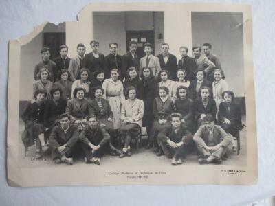 Photographie scolaire   Coll�ge moderne et technique de fille   Prades 1949 50