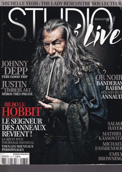 STUDIO CINE LIVE N�32 JOHNNY DEPP - JUSTIN TIMBERLAKE - BILBO LE HOBBIT