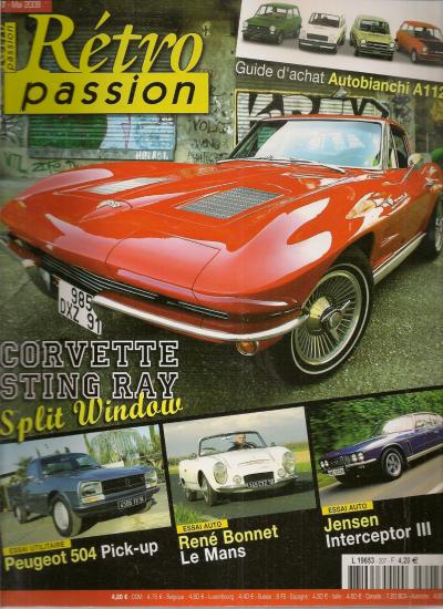 RETRO PASSION 207 CORVETTE STING RAY 1963 RENE BONNET LE MANS 504 PICK UP JENSEN
