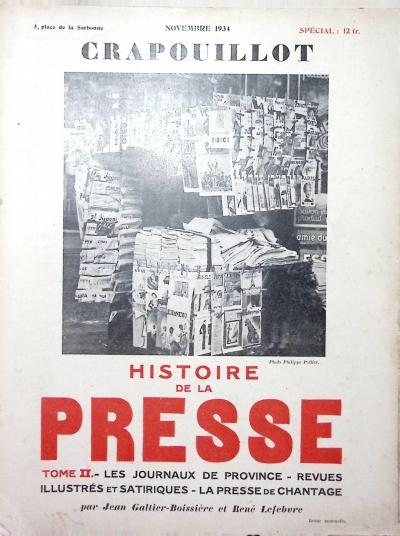 The Crapouillot November 1934 History de La Press Tome 11 Rene Lefevre