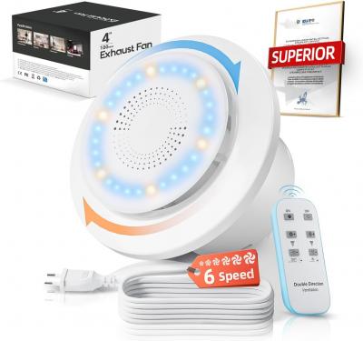 Ventilateur Extracteur d'air 100mm, 3000tr\-min 220m�\-h, VMC 2 Sens 6...