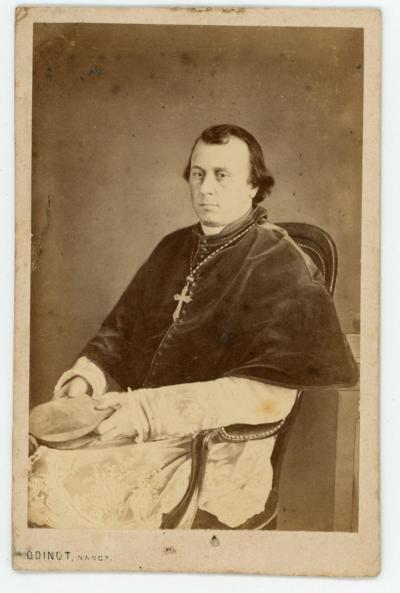 CDV PHOTO photographie 1860 Odinot Nancy, un religieux pose cur� abb� pr�tre