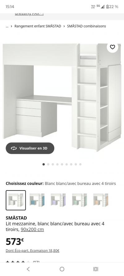 Lit Complet Avec Bureau