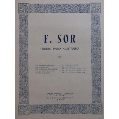 Guitare Sor Ferdinand tr�s pi�ces de Sociedad n�2 1954