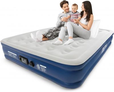 Matelas Lit Gonflable 2 Personnes avec Pompe �lectrique Gonflage en Moins de 3 M