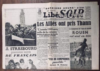 Thann Strasbourg Liberation 1944 Salerno Alsace Dietwiller De Gaulle Tunisia WW2