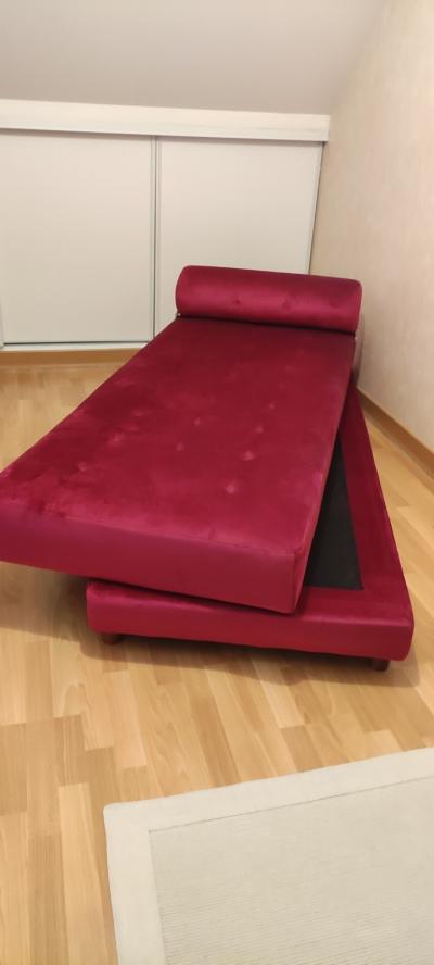 M�RIDIENNE CANAP� VELOURS ROUGE CARMIN