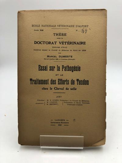 Essai sur la pathog�nie et le traitement des efforts de tendon   1929