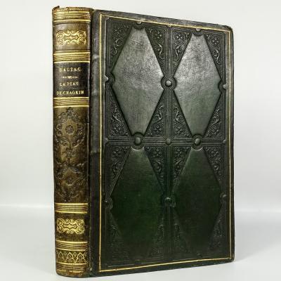 BALZAC LA PEAU DE CHAGRIN 1838 PREMI�RE �DITION ILLUSTR�E RELIURE ROMANTIQUE