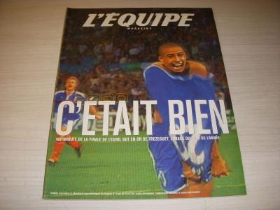 EQUIPE MAG 0973 23.12.2000 LE FILM de L'ANNEE FOOTBALL COUPE EUROPE BUT OR