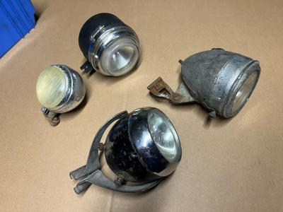 Lot De 4 Phares V�lo Ancien Cyclomoteur