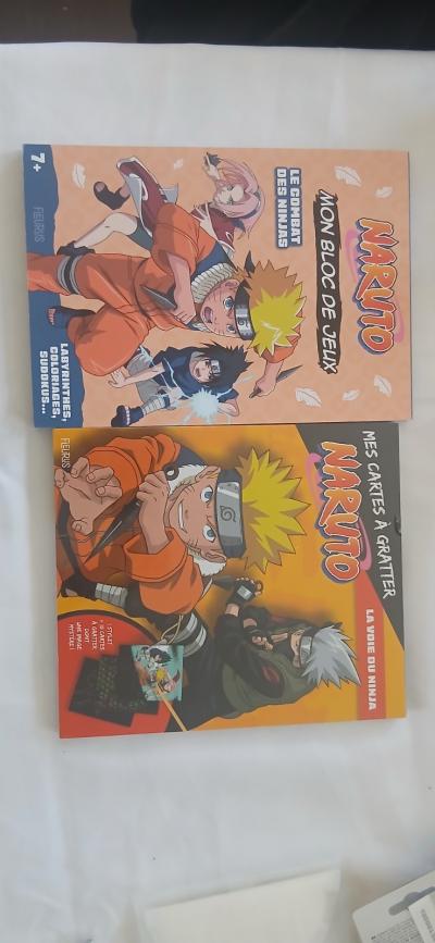 NARUTO   BLOC JEUX - CARTES A GRATTER  - ORGANISATEUR DE BUREAU - NOTES   NEUFS