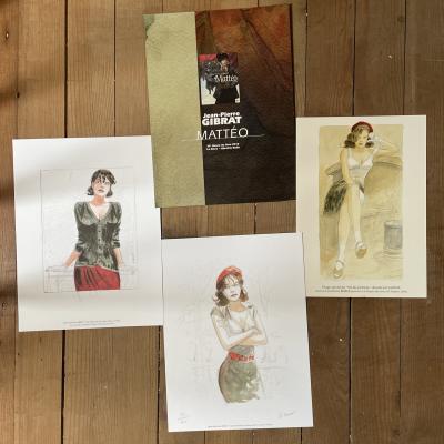Gibrat   Lot de 4 ex libris dont 1 sign�   BD