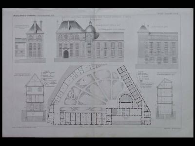 ANNALES DE CONSTRUCTION 1892 PARIS, INA, 16 RUE CLAUDE BERNARD, PLATEAU D'AVRON