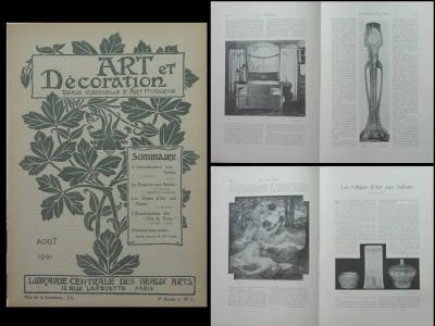 ART ET DECORATION   AOUT 1901   SOREL, MAJORELLE, DE FEURE, DOAT, LAPPARA