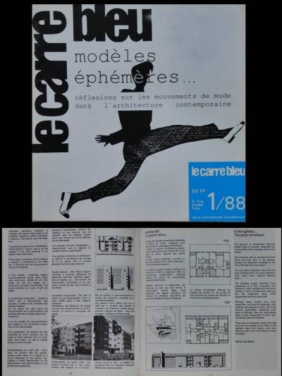 LE CARRE BLEU n�1 1988   MODELES EPHEMERES, MOUVEMENTS DE MODE ARCHITECTURE