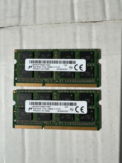 Lot de 2x8GB (16GB) Micron SODIMM PC3L 12800S PC3L 2RX8  MT16KTF1G64HZ 1G6E1