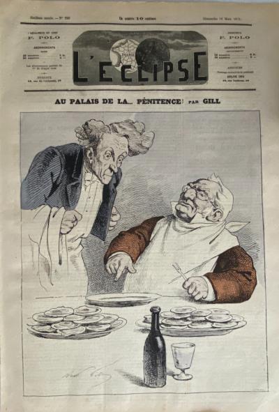 L'Eclipse Andre Gill 16 Mars 1873 No. 229 To Palace de La Penitence