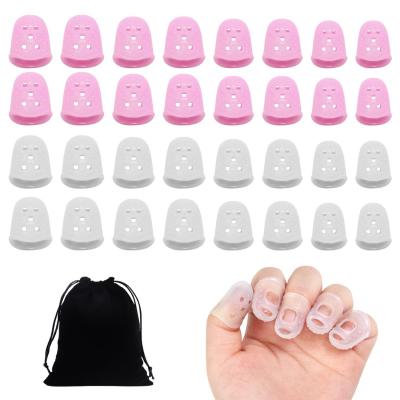 Lot de 32 prot�gedoigts en silicone pour guitare, basse, ukul�l�  4 tailles d...