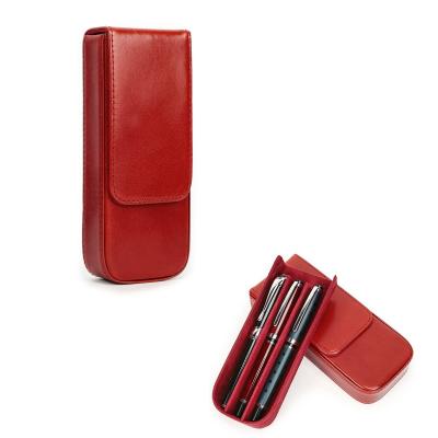 �tui � stylos en cuir, portable, en cuir v�ritable, bo�te de rangement, houss...