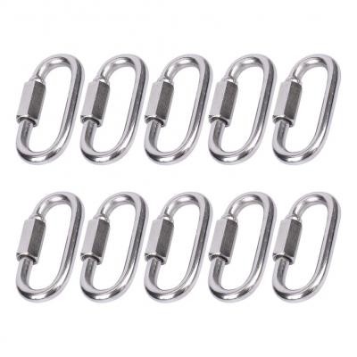 Lot de 10 petits mousquetons M3.5 en acier inoxydable avec vis de verrouillag...