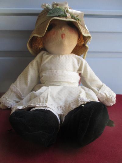 Poup�e chiffon Marie d'O vintage - 52 cm