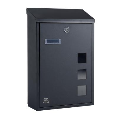 Bo�te aux lettres murale  Serrure en cuivre  Fen�tre de visualisation  Plaque...