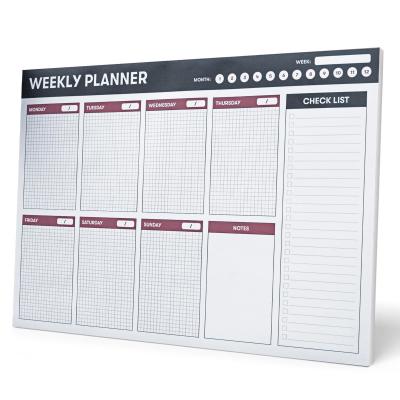 Bloc Notes A4 Semainier | SousMain Bureau, Planner Hebdomadaire | Papeterie ...