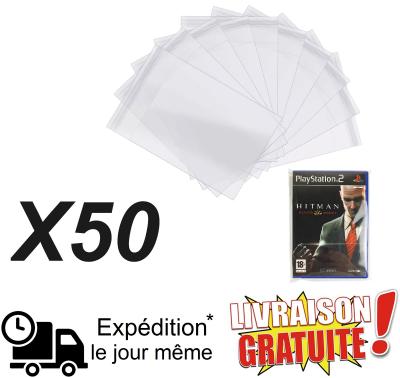 50x Protection Bo�tier Jeux Vid�o PS4 PS5 Xbox 360 Wii GameCube Transparent