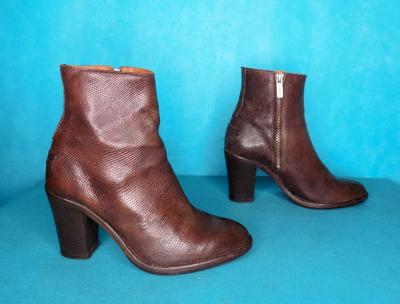 Stiefel Stiefeletten Shabbies Leder Brown Gr��e 38 Eu