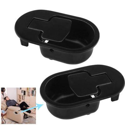 Lot de 2 leviers de lib�ration de chaise inclinables ovales Noir