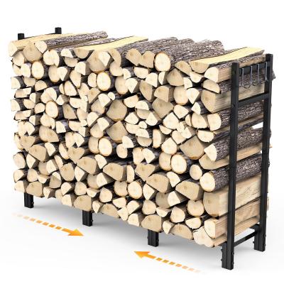 �tag�re � Bois De Chemin�e En M�tal,Range B�ches Ext�rieur R�glable,114x25x80...