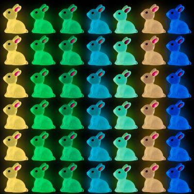 Lot de 100 mini lapins lumineux en r�sine  Figurines d'animaux miniatures  Pe...