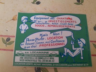 Ancien Autocollant S.A. Locamaine