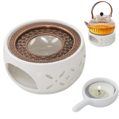 ChauffeTh�i�re en C�ramique, R�chaud Avec PorteBougie et Tapis de Po�le, R�ch...