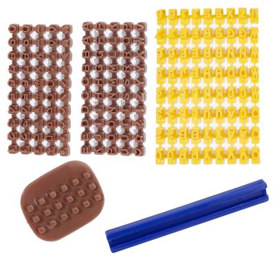 Tampons de Lettres pour Argile Ensemble de Tampons de Poterie avec Chiffres e...