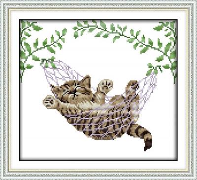 Ensemble de broderie en point de croix 14ct, motifs compt�s sans motif pr�imp...