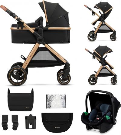 Kinderkraft ESME Poussette 3 en 1 avec porte b�b� Mink PRO I Size, syst�me de vo