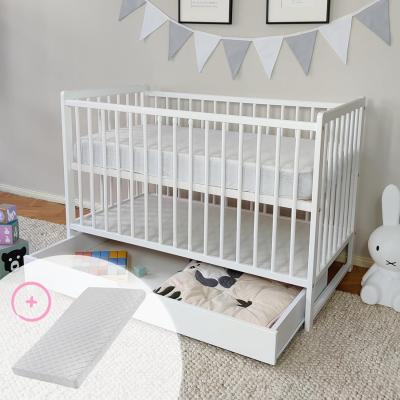 Kids Collective Lit B�b� 60x120 cm Lit � barreaux �volutif Set Complet avec Mate