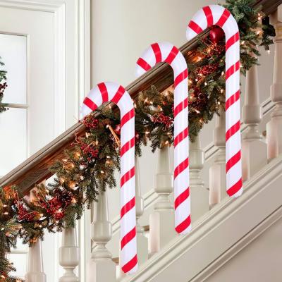 3 Pi�ces Sucre d'orge Decoration de Noel Gonflable 90 cm, Geant Canne a Sucre...