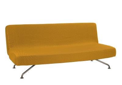 Tunez Housse de canap� clic clac, Polyester Coton, Jaune Moutarde