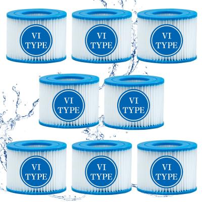 Lot de 8 Filtre VI Cartouche pour Bestway LayZSpa, Filtre de Spa et de Bain �...