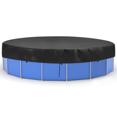 � B�che de Piscine Ronde 460cm, Couverture de Protection UV, Oxford 420D, Noir