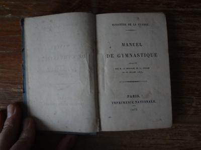 Manuel de Gymnastique   Minist�re de la Guerre  Imprimerie Nationale 1877 Arm�e