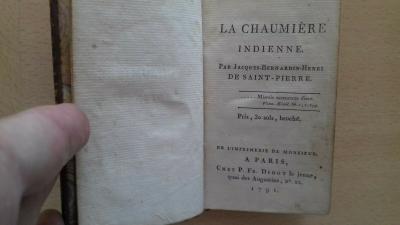 La chaumi�re indienne   1791 J Bernardin Henri de Saint Pierre   Paul & Virginie