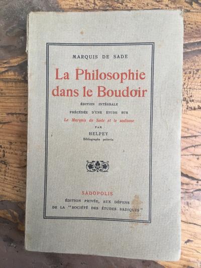 Rare Reli� La Philosophie Dans Le Boudoir Marquis de SADE par Hepey Sadopolis