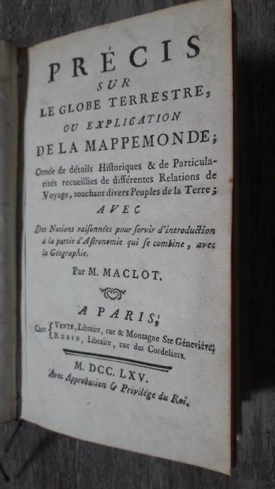 Pr�cis sur le globe terrestre ou explications de la mappemonde   Maclot