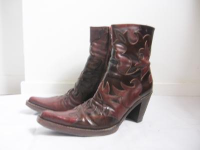 Bottines parchwork en cuir  Free lance  T : 38