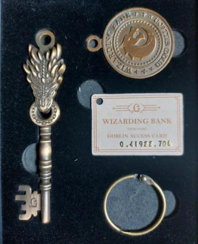 Banque Gringotts   Cl� Harry Potter   Coffret collector complet Litjoy Alohomora